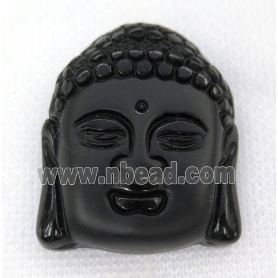 black Obsidian buddha pendant