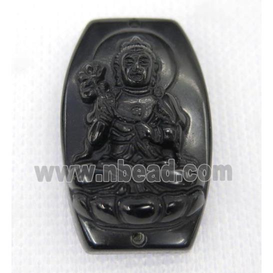 black Obsidian buddha connector