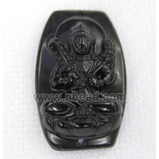 black Obsidian buddha connector