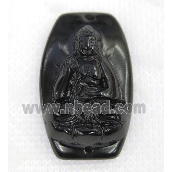 black Obsidian buddha connector