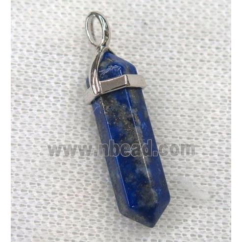 blue Lapis Lazuli bullet pendant