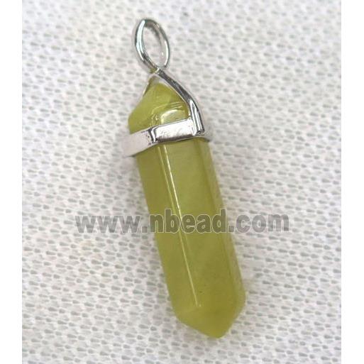 lemon Jade bullet pendant