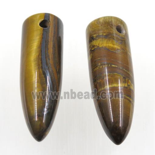 yellow Tiger eye stone bullet pendant