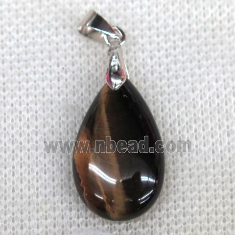 Tiger eye stone teardrop pendant