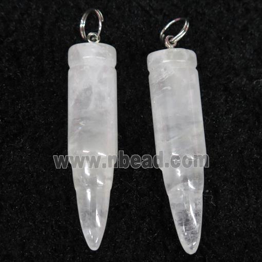 Clear Quartz bullet pendant