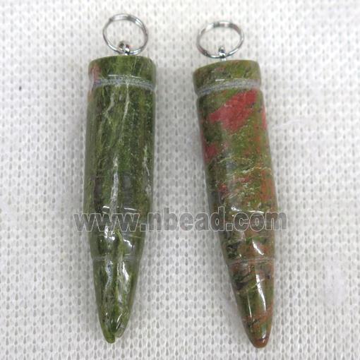 Unakite bullet pendant