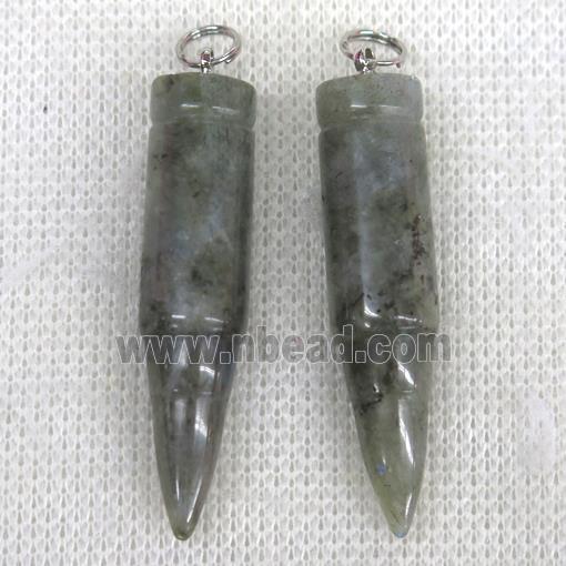 Labradorite bullet pendant