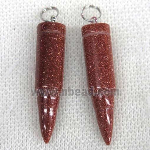 golden SandStone bullet pendant