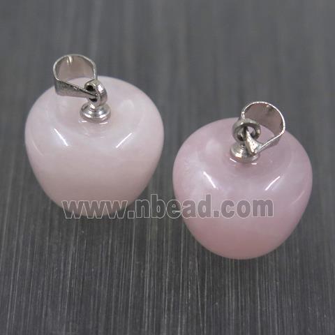 Rose Quartz apple pendant