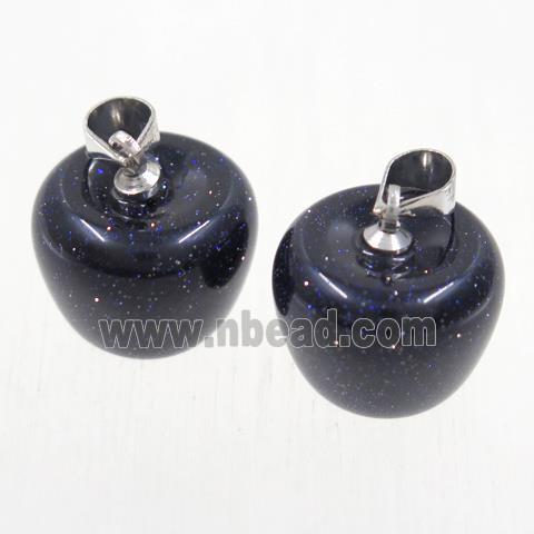 blue SandStone apple pendant