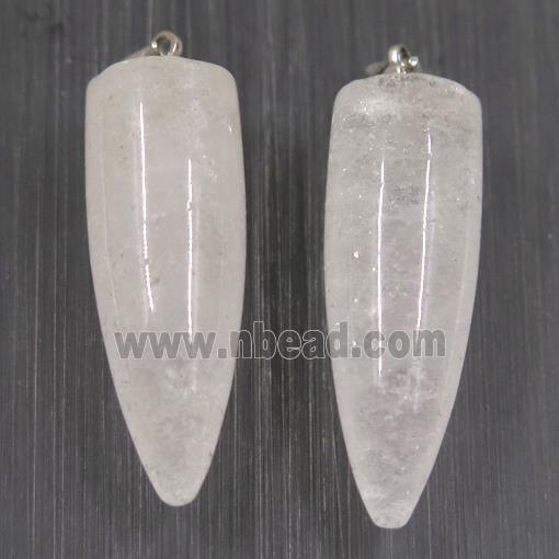 Clear Quartz bullet pendant