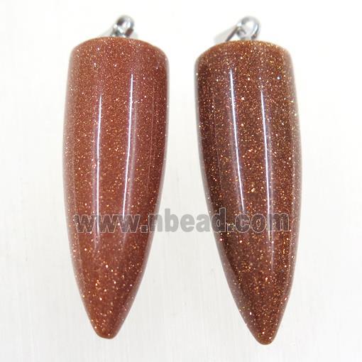 golden SandStone bullet pendant