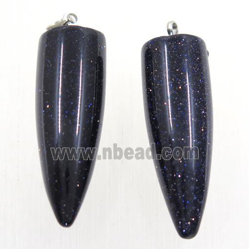 blue SandStone bullet pendant