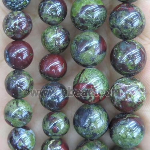 DragonBlood Jasper Beads, green, Grade AA