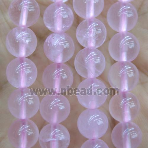 round Rose Quartz Beads, pink