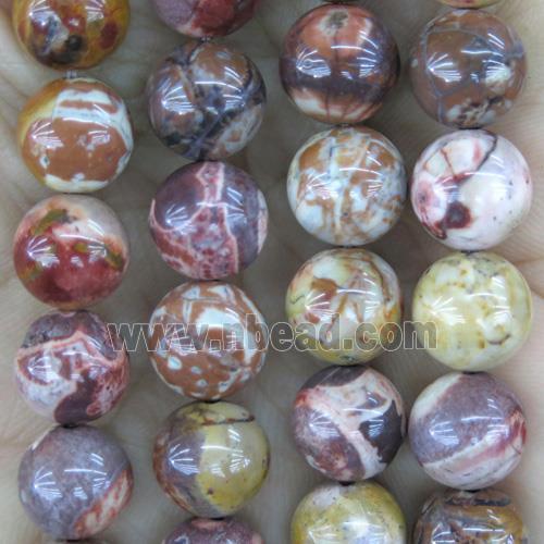 red Rhyolite Beads, round