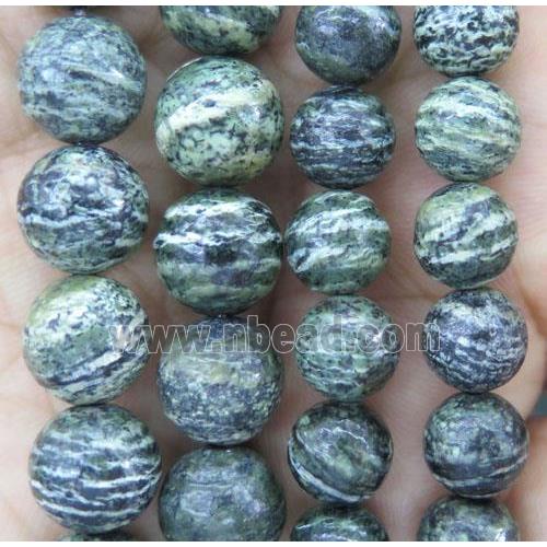 round Green Zebra Jasper beads