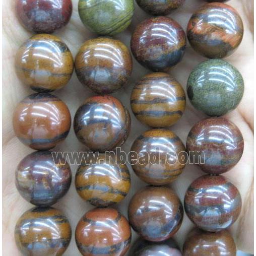 round Red Tiger Iron beads