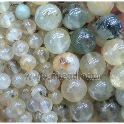 round light Yellow Prehnite beads