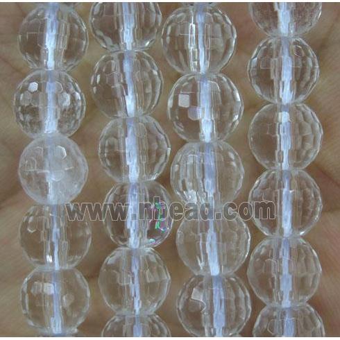 Clear Quartz bead, faceted round