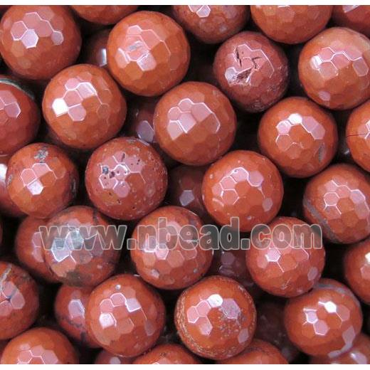 Red Jasper Beads, faceted round