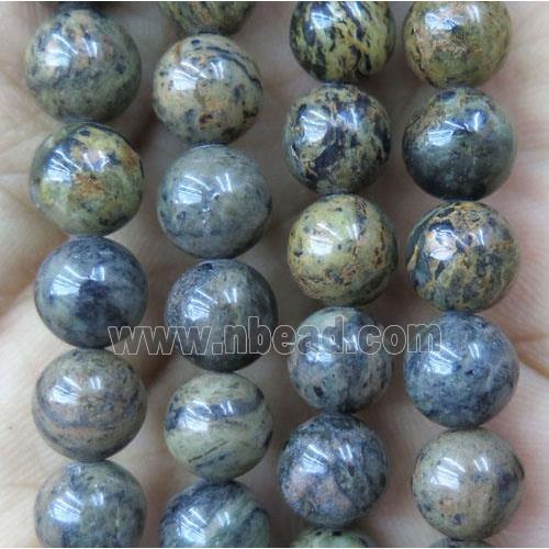 round Firework jasper beads