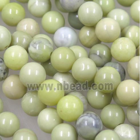 Australian Butter Jasper Beads Olive Smooth Round