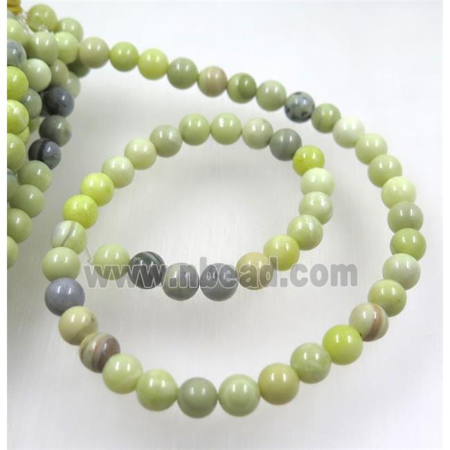 Australian Butter Jasper Beads Olive Smooth Round