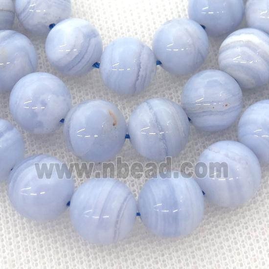 round Blue Lace Agate beads