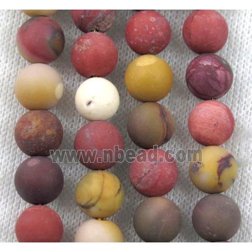 round matte Mookaite beads