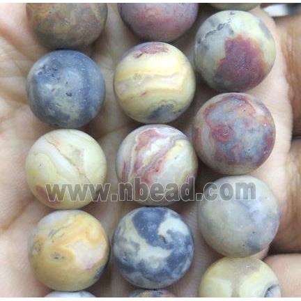 round matte Crazy Agate Beads