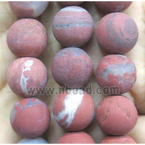 round matte Red Jasper Bead