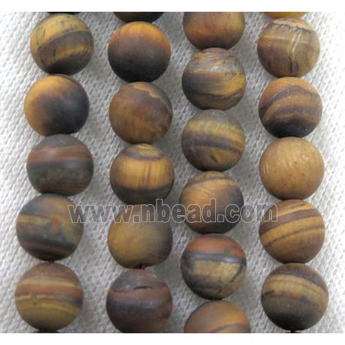 round matte Tiger Eye Stone Beads