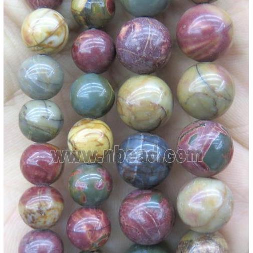 round red Picasso Creek Jasper Beads