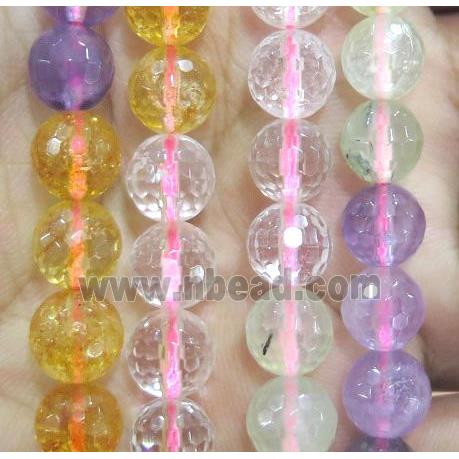 mixed gemstone beads, faceted round