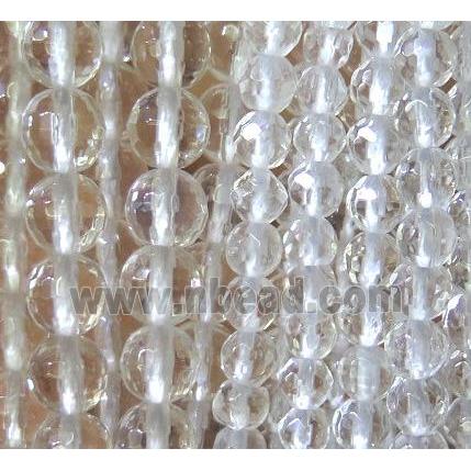 Clear Quartz beads, faceted round