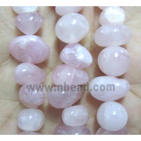 rose quartz bead chips