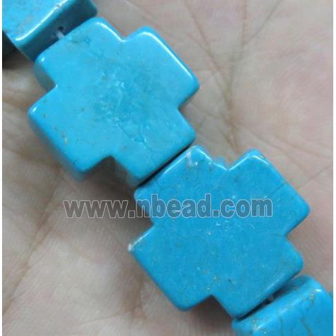 blue turquoise cross beads