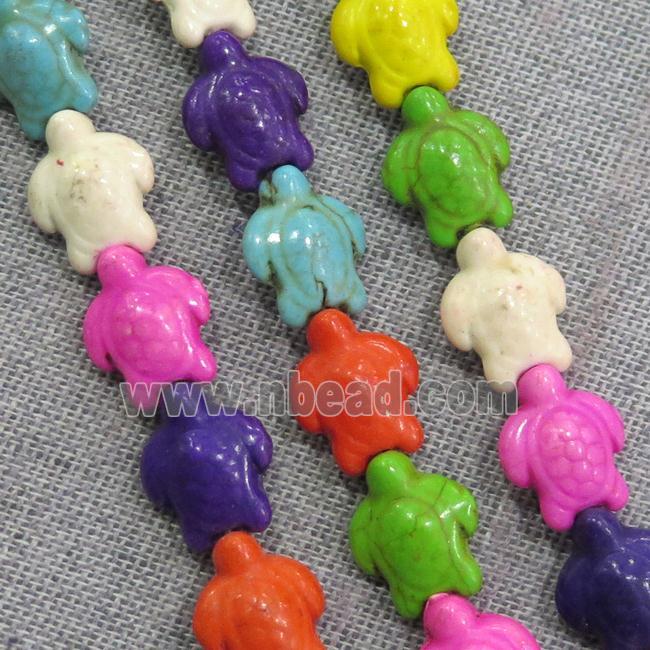 synthetic Turquoise tortoise beads, mix color