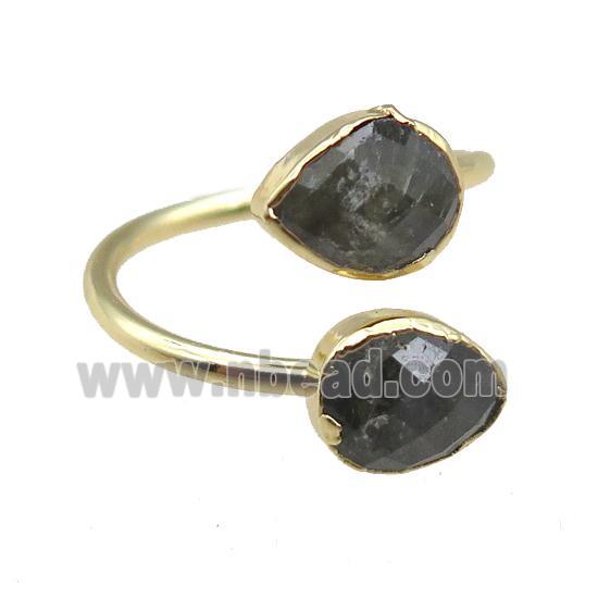 Labradorite Rings, gold plated