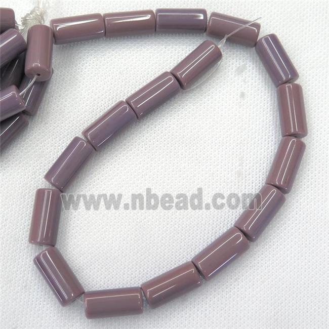 purple Jadeite Glass tube beads