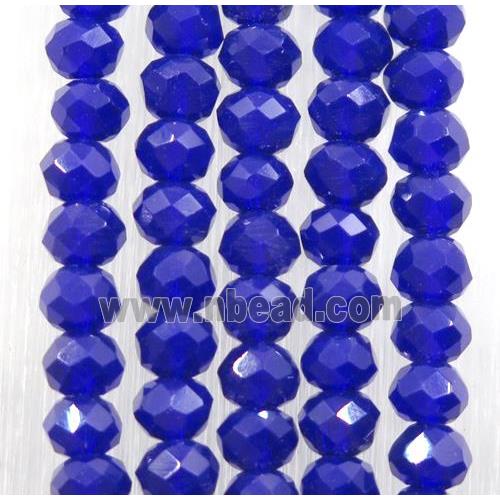 blue chinese crystal glass beads, faceted rondelle