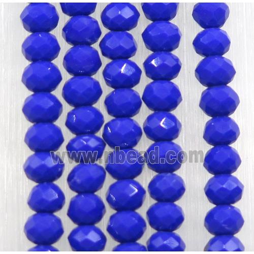 blue chinese crystal glass beads, faceted rondelle