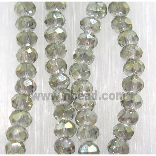 chinese crystal glass beads, faceted rondelle