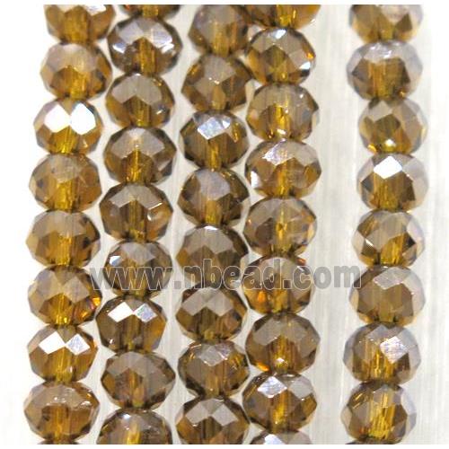 chinese crystal glass beads, faceted rondelle