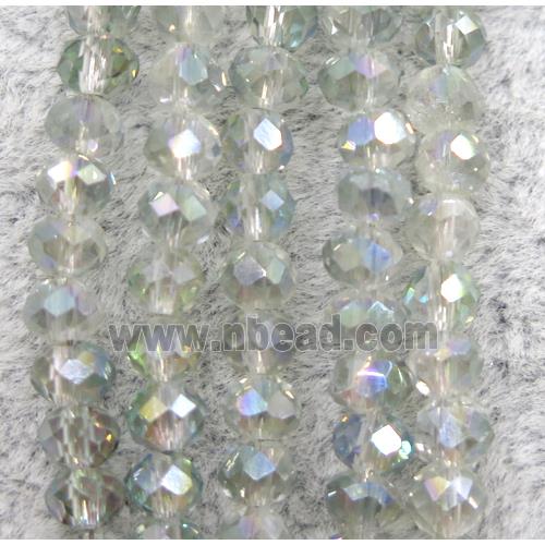 chinese crystal glass bead, faceted rondelle