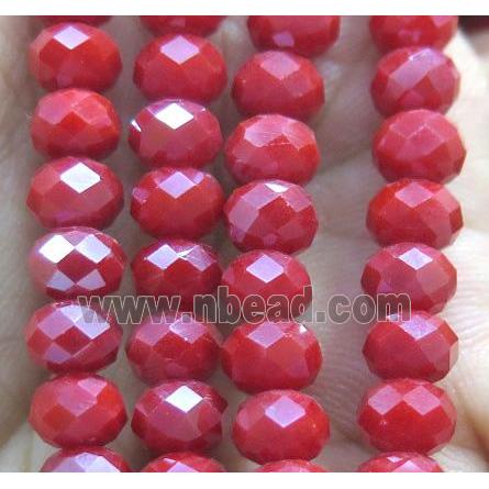 Chinese crystal glass bead, faceted rondelle