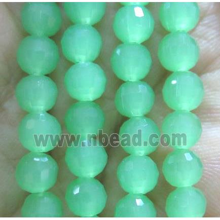 Chinese crystal glass bead, faceted round