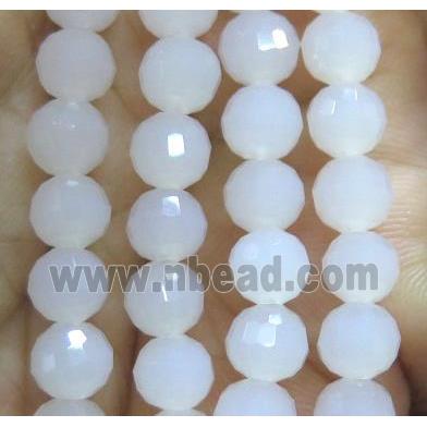 Chinese crystal glass bead, faceted round