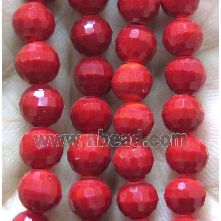 Chinese crystal glass bead, faceted round